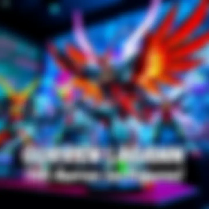 Collection of Gurren Lagann figures showcasing dynamic poses and vibrant colors