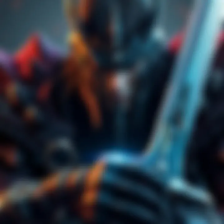 A detailed view of Guts character recreated in Elden Ring, showcasing armor and sword design.