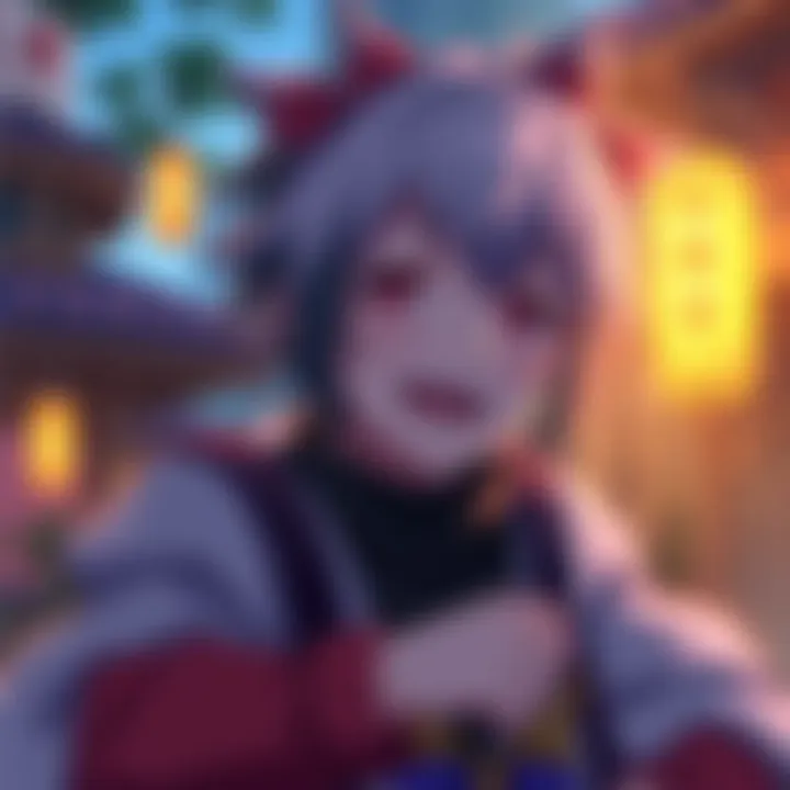 Gyokko depicted in a silly moment, showcasing a stark contrast to Akaza's grand portrayal in the storyline