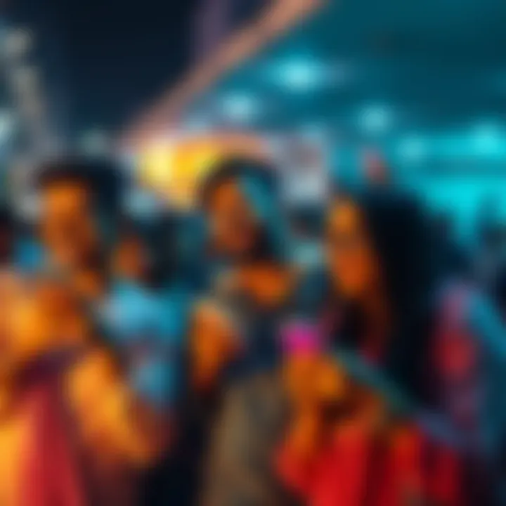Viral Haath Me Khujli Meme A group of people sharing laughs while looking at their phones, showcasing the humor of Haath Me Khujli memes on social media.