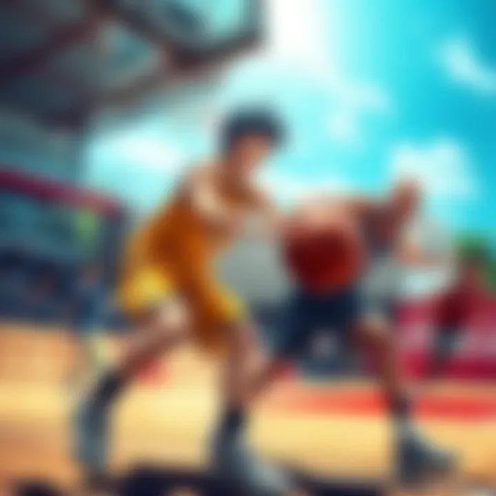 Haizaki attempts to steal the ball from Kise during a basketball game, showcasing their unique skills in action.