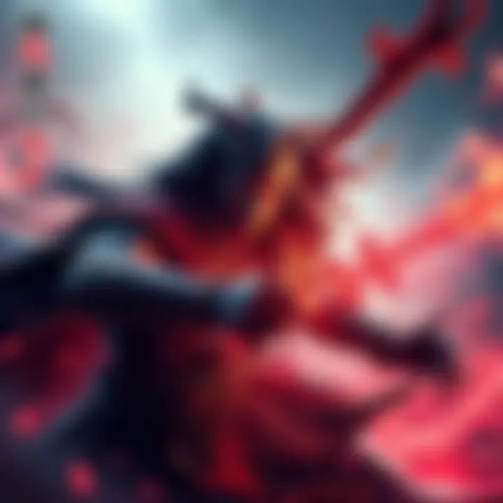 Hajun and Crimson King Battle Hajun from Shinza Bansho facing off against the Crimson King from Dark Tower, ready for an intense showdown.