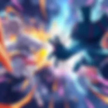 A dramatic scene depicting Hakari and Kashimo ready to clash in a high-energy battle, capturing the excitement and tension from fans discussing their fight.