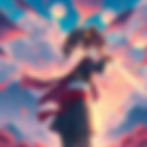 Hanaori-san Battling in Next Life Hanaori-san stands ready for battle with a determined expression, holding a sword in a vibrant landscape, symbolizing the excitement of her next life adventures.