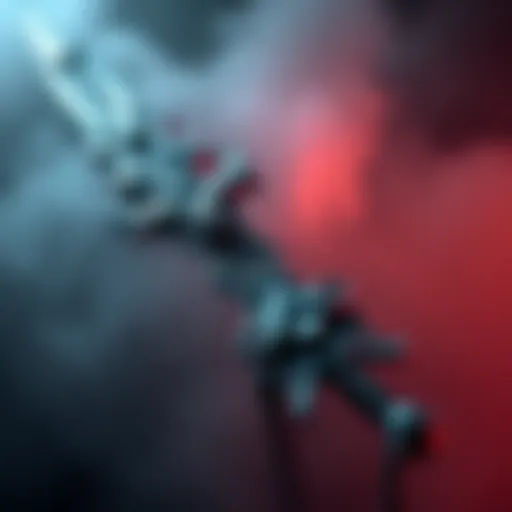 A detailed handmade Dragonslayer sword crafted from foam, showcasing intricate designs and craftsmanship.