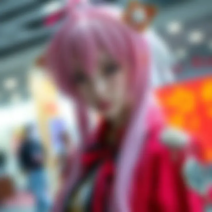Person dressed as Hange with a unique wig and costume details, showcasing creativity and challenges in cosplay.