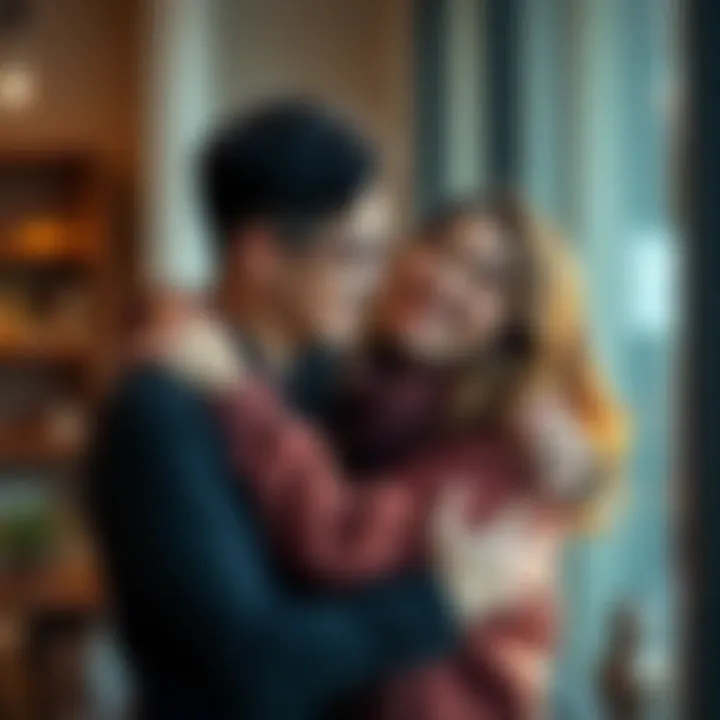 Two people sharing a joyful embrace, radiating happiness and warmth during a special moment.