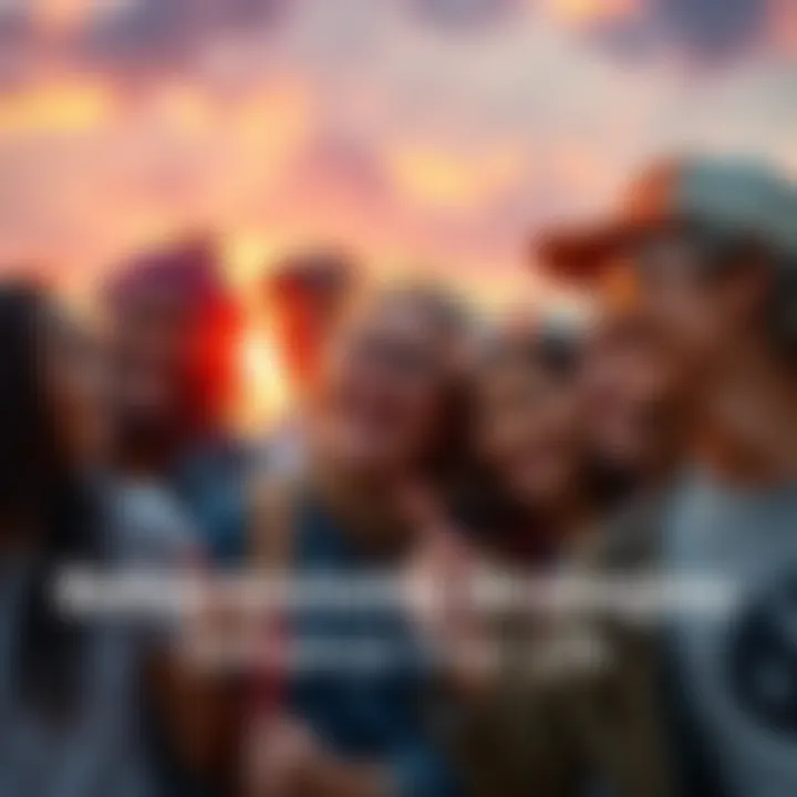 Group of diverse people smiling and engaging in outdoor activities, representing a fulfilling lifestyle in 2025