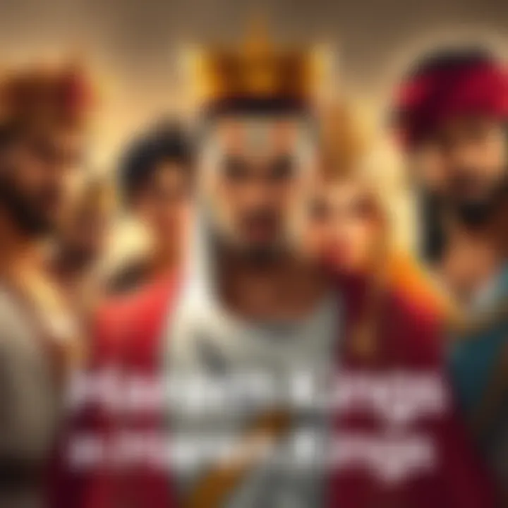 A group of diverse characters representing Harem Kings in contemporary storytelling, showcasing their varying styles and personalities.