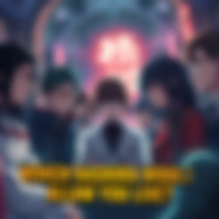 A group of Hashira characters discussing whether to spare Nezuko's life, with intense expressions and a dramatic background.