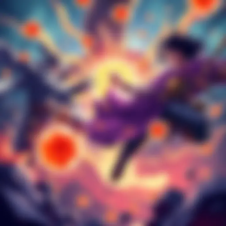 Hashirama Cells Visualization Illustration showing Hashirama cells influencing various abilities and strategies in an action scene