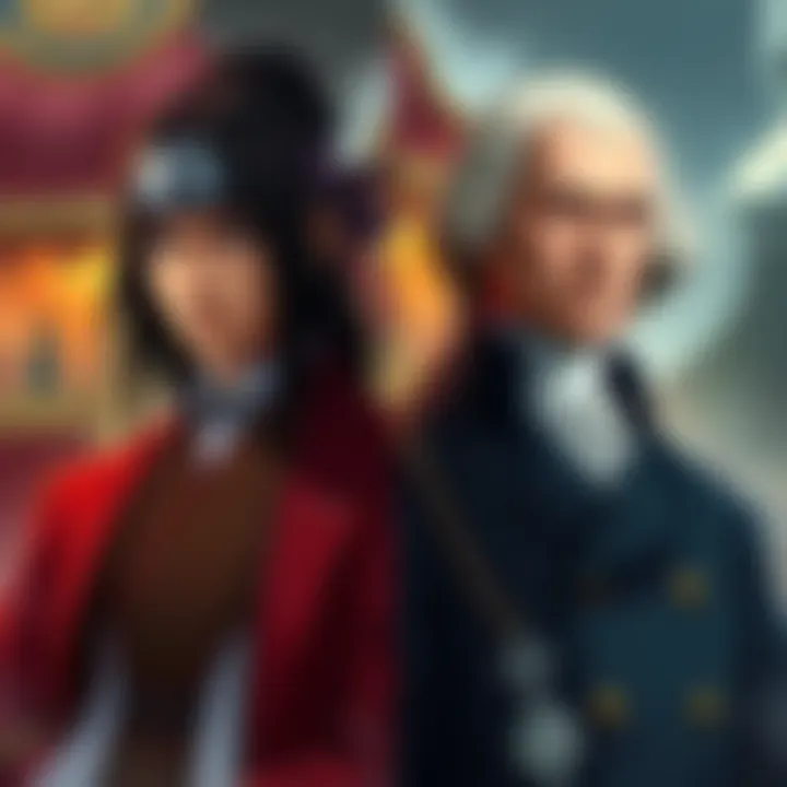 A side-by-side image of Hashirama from Naruto and George Washington, showcasing their leadership qualities and historical significance.