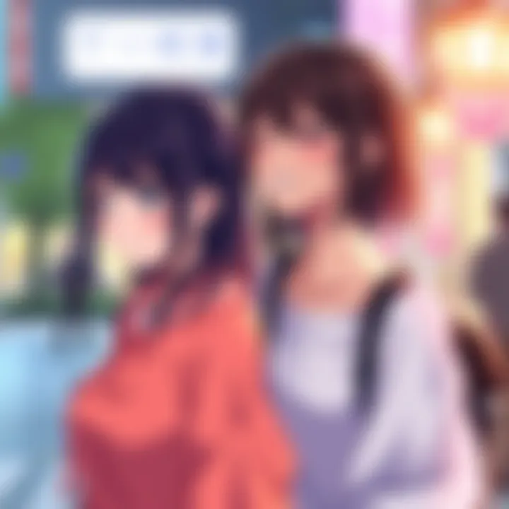 Hatsumi and Rei standing side by side, smiling and looking happy, showcasing their strong friendship after the time skip.