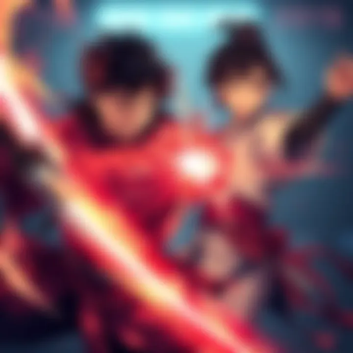 Hatsumi Sen and Kaneda Suekichi engage in an intense battle, showcasing their fighting skills in the Kengan arena.