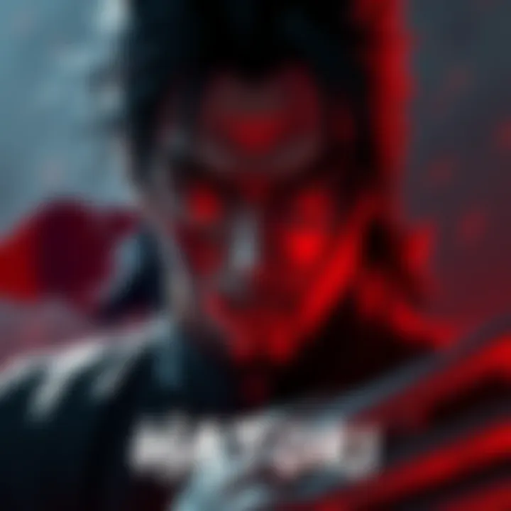 Fan art of Hattori showing a dark transformation, hinting at a villainous role with intense expression and shadowy background