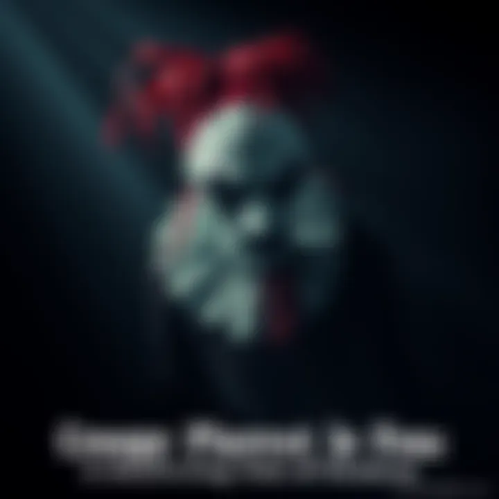 Haunting Pierrot le Fou Character A creepy character resembling Pierrot le Fou, with a pale face, dark eyes, and a tattered costume, standing in a shadowy setting.