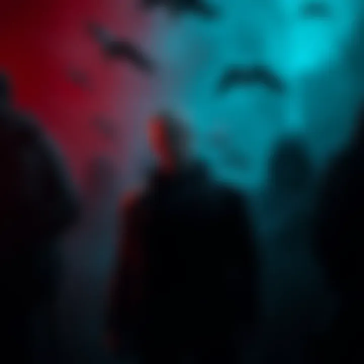 Hawks stands with a serious expression, symbolizing his role as a double agent in the Paranormal Liberation Arc, surrounded by shadows that represent conflict and tension.