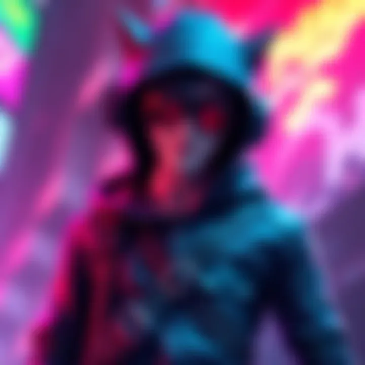 A popular character associated with hax, standing confidently with a vibrant background