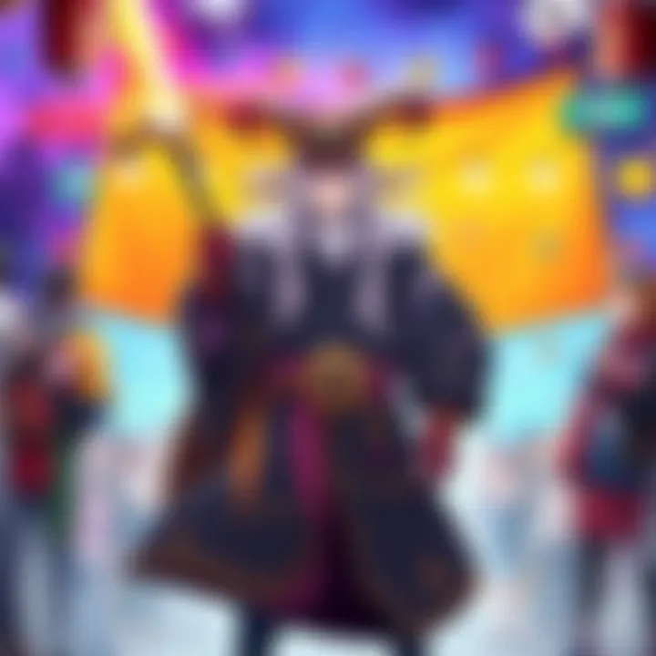 Hazenoki, a reincarnated sorcerer, stands heroically in a vibrant setting, ready to join the My Goat anime series, with excited fans in the background.