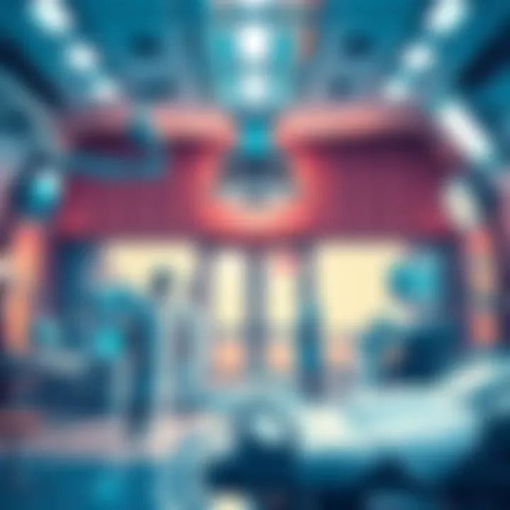 Healthcare in 2025 A modern hospital scene showing advanced medical technology and doctors attending to patients, illustrating changes in healthcare.