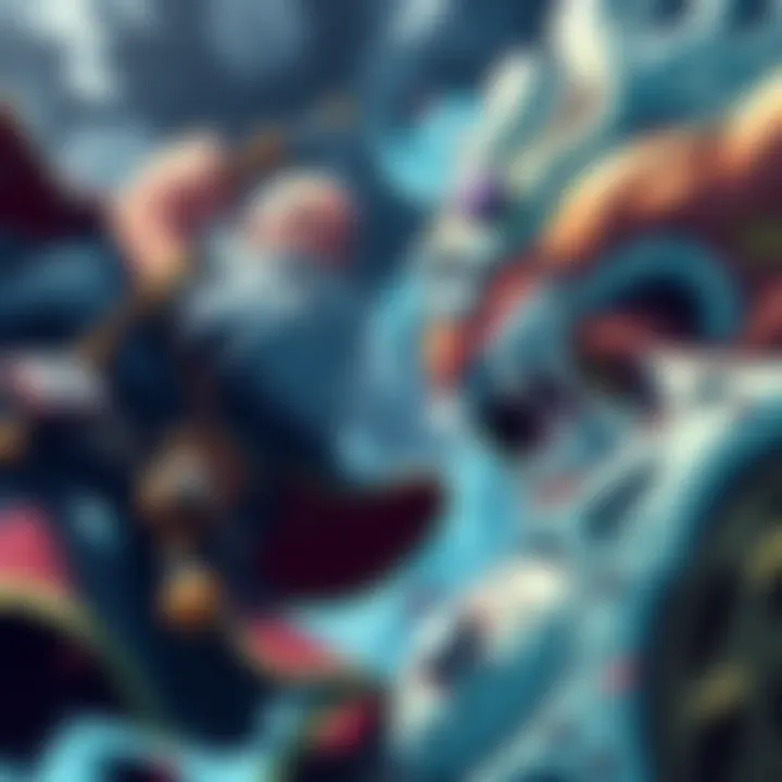 Healthy Oldbeard and Kaido clash in a fierce battle without their devil fruits, showcasing strategy and strength.