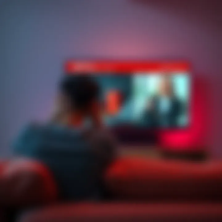 Heartbroken Fan Watching TV A fan looking sad while watching a Netflix show on a couch, showing disappointment as the series ends after three seasons.