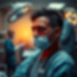 Heavenly Restricted Person Preparing for Surgery A Heavenly Restricted individual with distinct skin texture in a hospital setting, preparing for a surgical procedure with medical staff present.