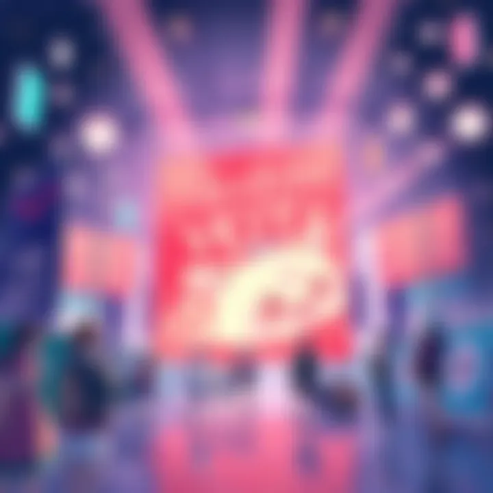 Fans gather to celebrate the 21st Touhou vote, showcasing banners and merchandise related to the franchise.