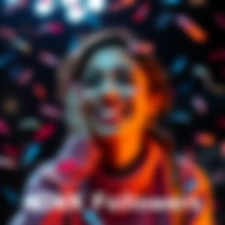 Henya smiling and celebrating with confetti around her, representing her 400,000 followers milestone