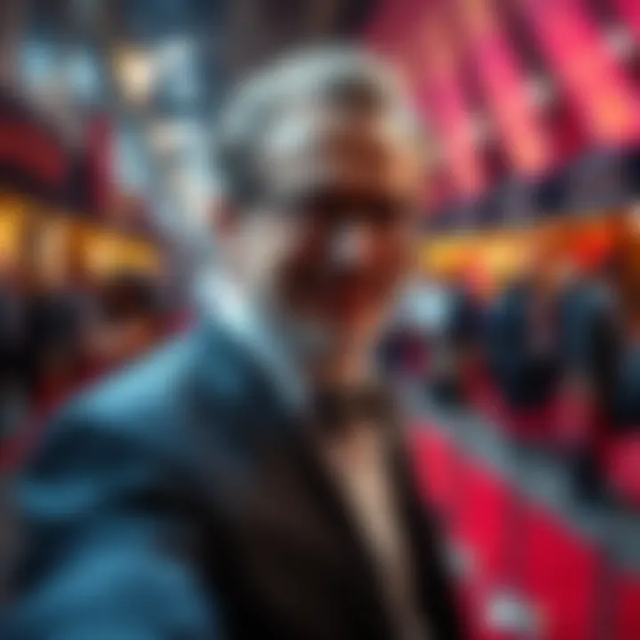 Herbert Knaup smiling on the red carpet at a film festival, wearing a formal suit