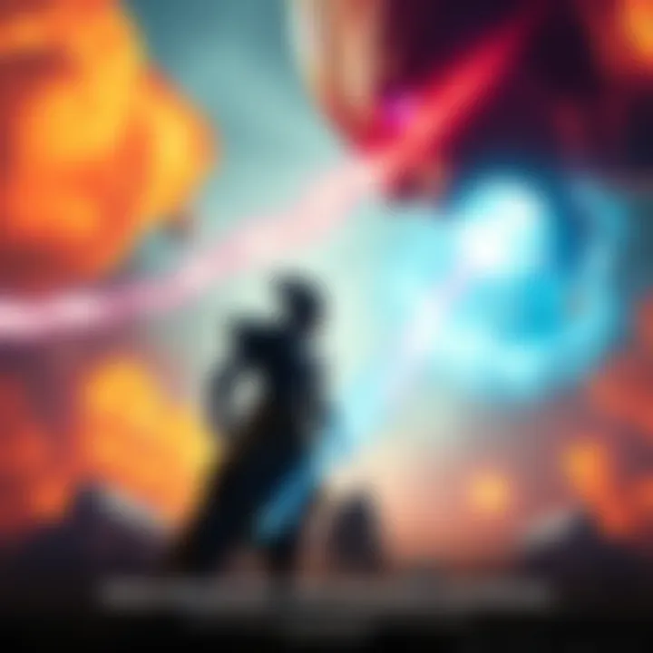 A hero stands bravely against Beerus, the God of Destruction, as they prepare for an epic fight to save Earth.