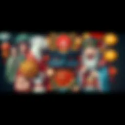 A collage of diverse Asian cultural symbols and characters representing hetslops in East Asia.