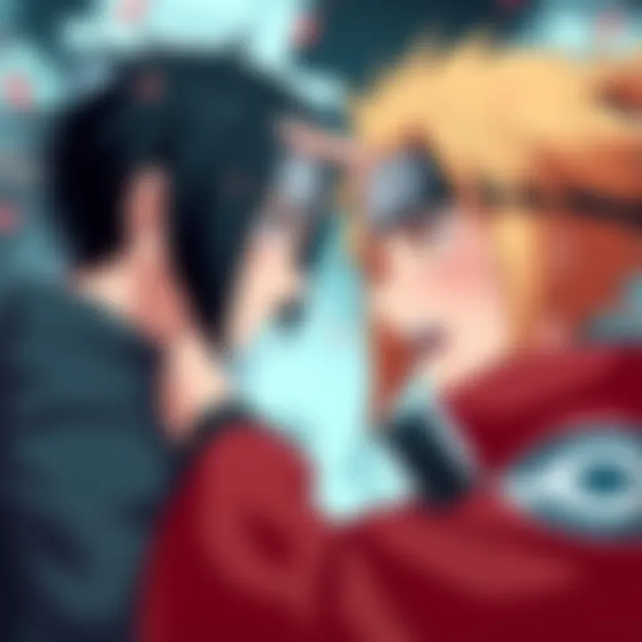 Hidari performing a playful head poke similar to Itachi's gesture, with a surprised expression