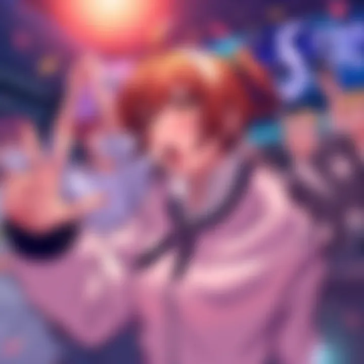 Hidari making a surprising statement, fans reacting in shock and excitement