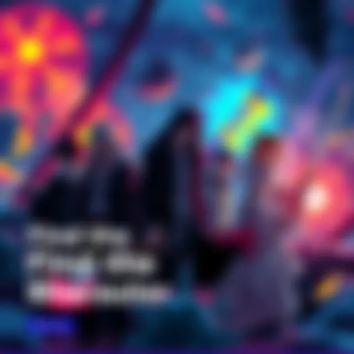 Colorful scene with five hidden Bleach characters waiting to be found