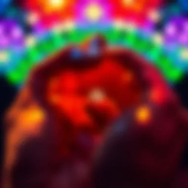 Hidden Gem A person holding a small, sparkling jewel in their hand, set against a colorful background representing overlooked favorites.