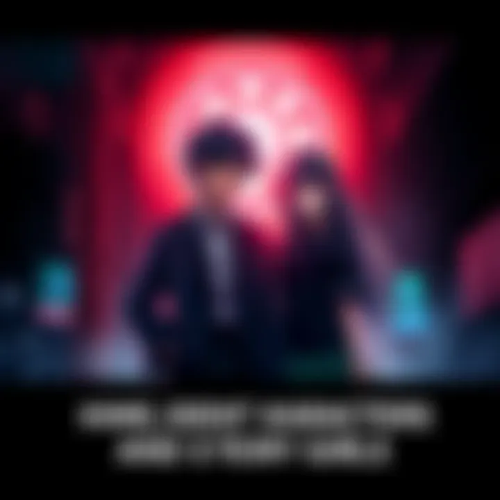 Hide, Kaneki, and Two Girls Hide and Kaneki with two unidentified girls in a dramatic setting, highlighting their relationships in the story.