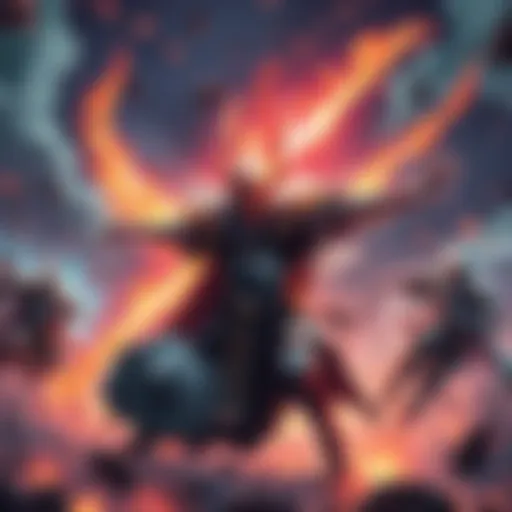 Higuma attacking Holy Knights Higuma fiercely battles against Holy Knights, showcasing his power as he defeats them