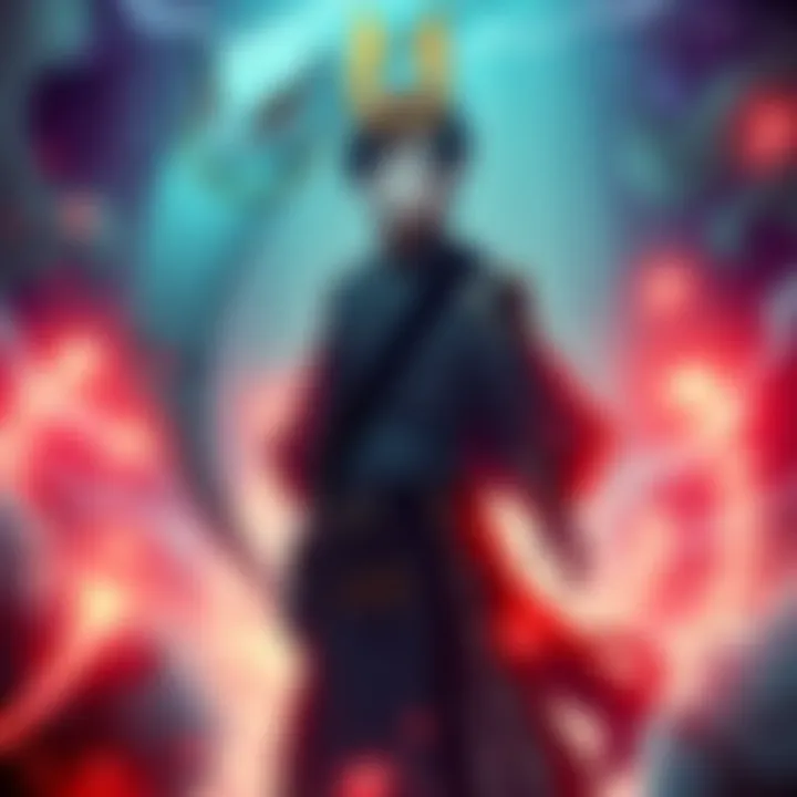 Higuruma stands confidently as Sukuna acknowledges him by his full name, surrounded by a mystical ambiance.