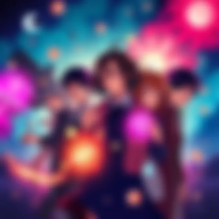 A vibrant illustration showcasing key characters from the Hino arc, surrounded by symbols of excitement and anticipation for the new season.