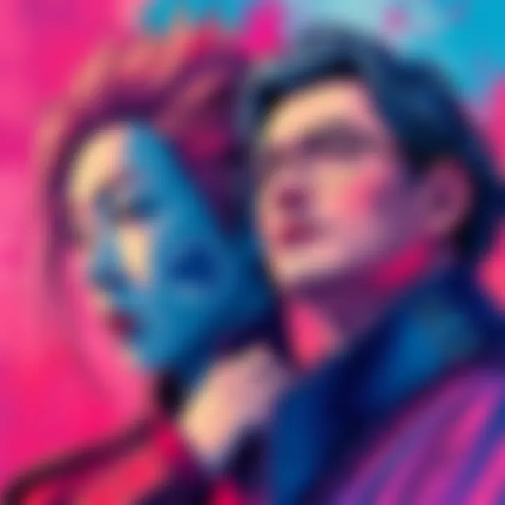 Hiromi Higuruna and Judgeman A vibrant artwork of Hiromi Higuruna and Judgeman, showcasing their influence on culture with dynamic colors and expressive forms.