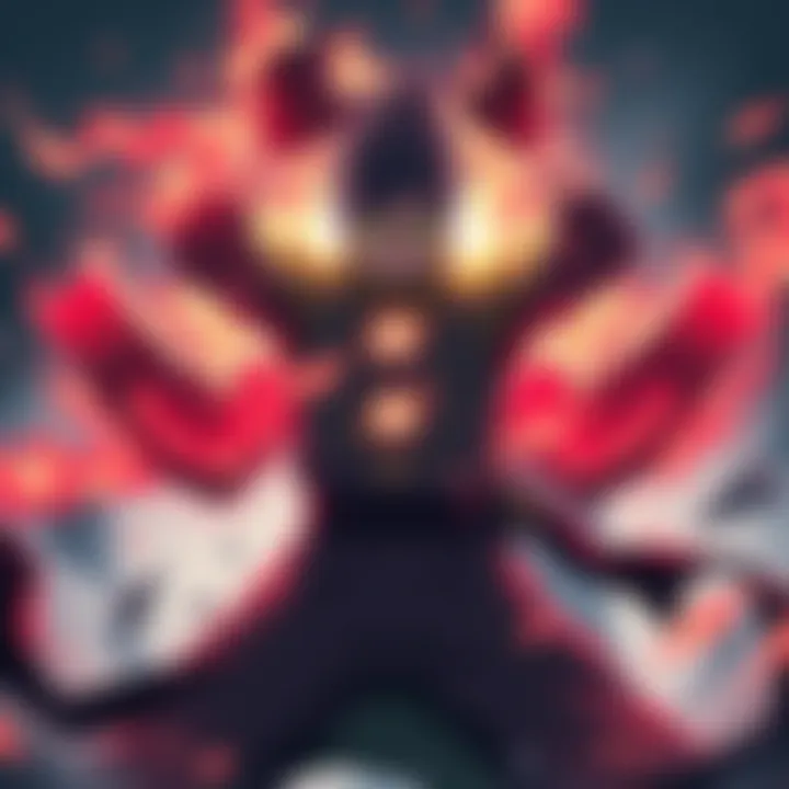 Hiruzen showing his power by activating three Sharingans at once, showcasing his tactical skills in a dramatic scene.