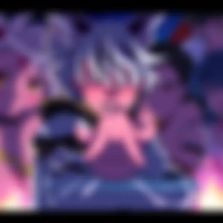 Hisoka menacingly confronts Killua's sister, showcasing intense emotions and concern from surrounding characters.