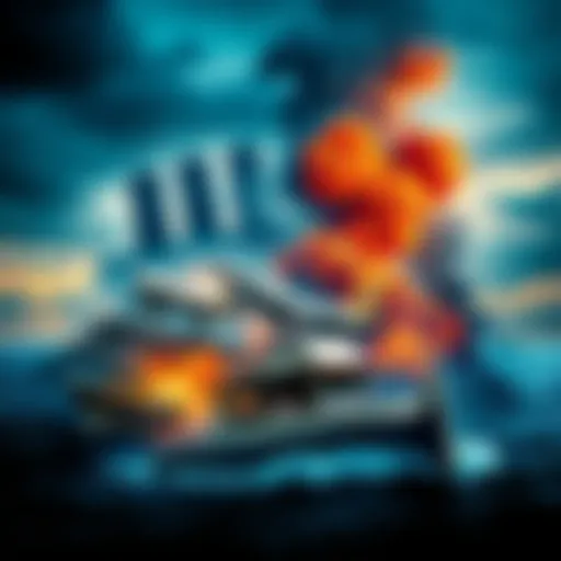 A collage representing natural disasters, planes, and boats symbolizing lost lives over time