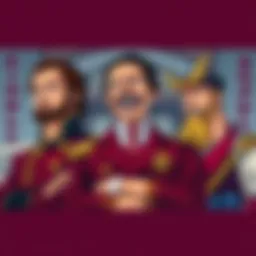Historical Figures Enjoying One Piece Illustration of Napoleon, Martin Luther King Jr., and Genghis Khan as fans of One Piece with cheerful expressions and manga panels in the background.