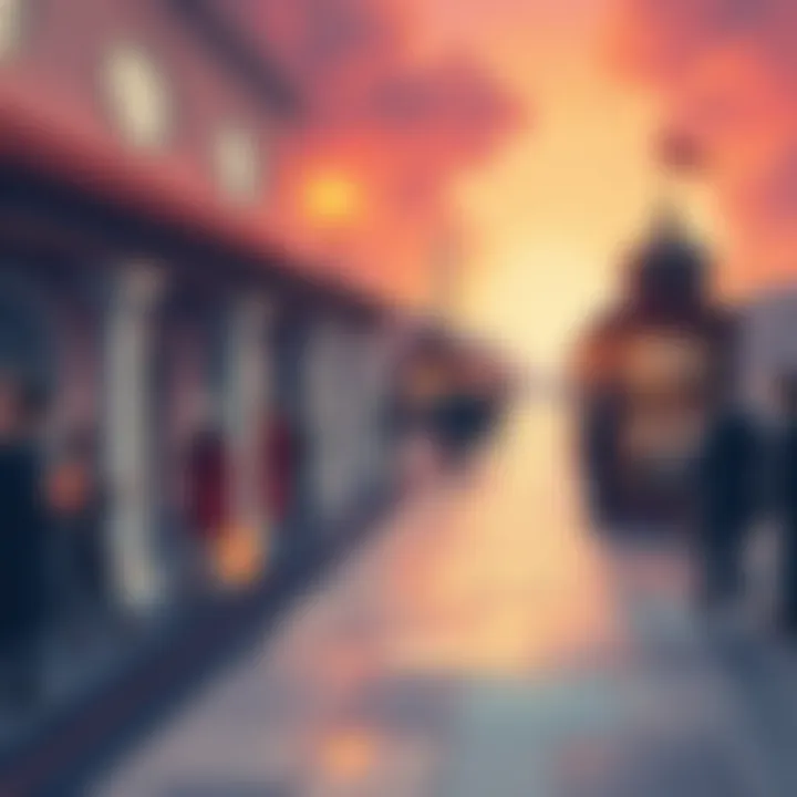 An illustration showing a timeline merging historical events with modern society, highlighting connections between the past and present.