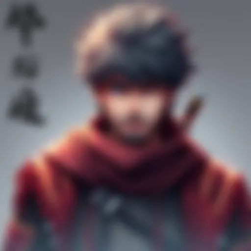 A striking character design of Hobo Eren, showcasing its unique aesthetic and visual appeal.