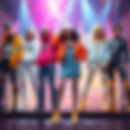 A display of stylish outfits from Holoh3ro's new collection, featuring modern designs and unique styles