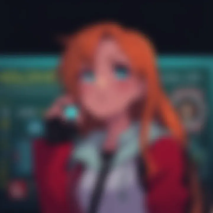 An illustration showing Hololive character Calli looking contemplative, symbolizing her hiatus and the uncertainty at Hololive, with a darkened background representing tension.