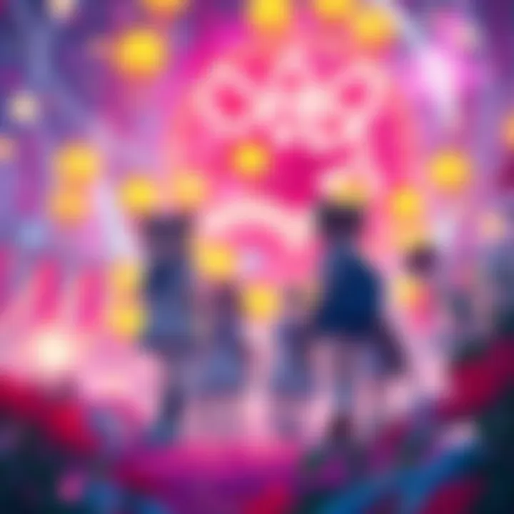 A colorful scene from the HoloNatsuParadise teaser, showcasing vibrant characters and a lively new world.